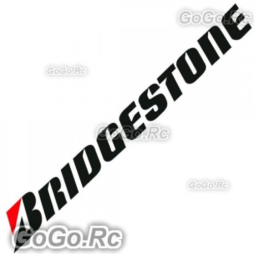 BRIDGESTONE Racing Tyre Sticker Decal Red & Black 25mmx200mm CSB003BR