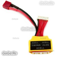GT POWER Lipo battery balance Twin charger/Adapter Connector for 6S 2x3S - GT015