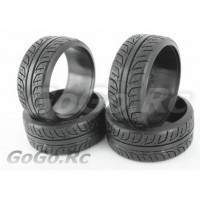 4 Pcs 1/10 RC Car HPI Drift Tyre Hard Rubber Tires 6014