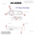Steam 400 / 420 Plastic 21T Servo Arm Orange for AK400/420 RC Helicopter- AK4062C