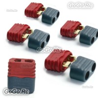 5 Pcs Female Amass T Plug Deans Connectors with Insulated caps