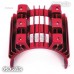 3-Piece Red Aluminum Heat Sink Top For 540 550 Motor Tamiya HSP Car RC EP AX016RDx3