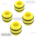 Steam 4-Piece 8mm Hole Silicone Landing Gear Nut Damper Yellow for Rc 600 700 Helicopter BZ8-2