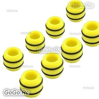 Steam 8-Piece 10mm Hole Silicone Landing Gear Nut Damper Yellow for Rc AK700 Helicopter BZ10-2x2