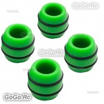 Steam 4-Piece 8mm Hole Silicone Landing Gear Nut Damper Green for Rc  600 700 Helicopter BZ8-3