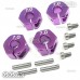 12mm Purple Wheel Hex Drive Adaptor Thickness 7mm With Pins Screws 1/10 RC Car