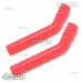2x Red HSP Exhaust Pipe Silencer Extension Silicone Tube - 1/10 Nitro Rc Car