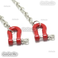 Metal Long Chain With Tow Shackle for Axial SCX10 TAMIYA CC01 RC4WD D90 D110