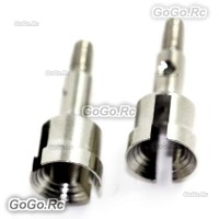 2 Pcs RC 1:18th Off-Road Buggy/Truck/Rally Steel Wheel Axle For HSP 58037 Silver