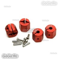 12mm Red Wheel Hex Mounting Adaptor Thickness 12mm For 1/10 D90 SCX10 CC01