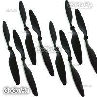 10 pairs Emax 10x4.5 propellers 1045R  Nylon props CW-CCW 1045 with 6-8mm hole for EMAX MT2213-MT2216 motors and M6 shaft 