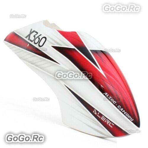 19-A For Devil X360 Gaui X3 RC Helicopter Red Black ALZRC Fiberglass Canopy 