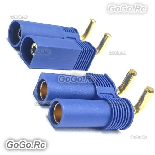 1 Pair Bend 90 Degrees 5mm EC5 Bullet Connector Male/Female Plugs Adapters