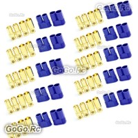 10 Pair 8mm EC8 Bullet Connector Male + Female Plugs Adapters Battery Losi
