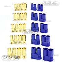 5 Pair 8mm EC8 Bullet Connector Male + Female Plugs Adapters Battery Losi