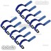 10 Pcs 210mm Battery Self-Adhesive Strap Reusable Cable Tie Wrap hook loop Blue