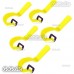 5x 210mm Battery Self-Adhesive Strap Reusable Cable Tie Wrap hook loop Yellow