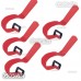 5 Pcs 315mm Battery Self-Adhesive Strap Reusable Cable Tie Wrap hook loop Red