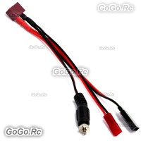 T Plug Deans Female to Glow JST JR Futaba Plug Parallel charger cable