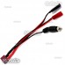 T Plug Deans Female to Glow JST JR Futaba Plug Parallel charger cable