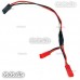 1 Male JR Servo Plug to JST 2 Female Y Plug Wire Splitter Cable For RC Models