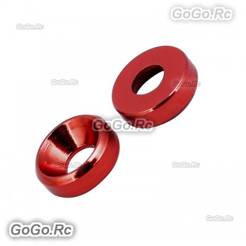15 Pcs Aluminum Countersunk Washers Gaskets Red For M2.5 Screws