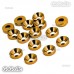 15 Pcs Aluminum Countersunk Washers Gaskets Gold For M2.5 Screws