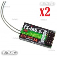 2-Piece FlySky FS-iA6 2.4GHz 6 Channel Receiver for RC Fixed-wing Helicopters