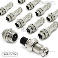 10 Set 12mm 2 Pin Aviation Plug Male & Female Wire Panel Metal Connector GX12-2