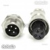 1 Set 12mm 4 Pin Aviation Plug Male & Female Wire Panel Metal Connector GX12-4