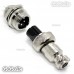 1 Set 12mm 5 Pin Aviation Plug Male & Female Wire Panel Metal Connector GX12-5