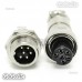 1 Set 12mm 6 Pin Aviation Plug Male & Female Wire Panel Metal Connector GX12-6