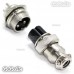 1 Set 16mm 3 Pin Aviation Plug Male & Female Wire Panel Metal Connector GX16-3