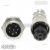 1 Set 16mm 7 Pin Aviation Plug Male & Female Wire Panel Metal Connector GX16-7