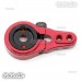 Steam Aluminum Alloy CNC 25T Fragile M2.5 Tail Servo Arm 14/18MM with Fragile Gear Ring for KST Futaba servo Red H7088