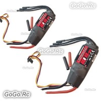 2-Piece of Hobbywing Skywalker 60A ESC V2 Brushless Electronic Speed Controller 5V5A UBEC For 3-6S RC Airplane - HSW60AV2x2