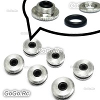 6 Pcs Metal Canopy Mounting Grommets Nut For Trex 450 PRO Sport Helicopter