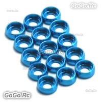 15 x Main Frame Hardware Washers Body Gaskets Blue For M2.5 Screws 450 PRO 500