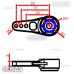 Steam 25T Aluminum 28.5mm Servo Arm and Fragile Ring Red For Futaba KST EMAX MG995 Servo MK6014-02
