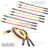 4-Set 4mm Male to 4mm Female Bullet Adapter Extension Cable For Brushless Motor
