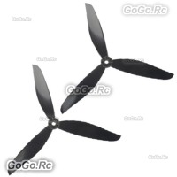 Tarot 2-Piece 7-inch 3-Blade 7045 Racing Propeller Blade Clockwise CW for 300 350 Quadcopter Drone Black TL1601