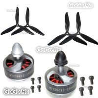 1-Pair of TAROT MT2206II 1900KV  230W 3S Brushless CW and CCW Motor With Propellers for 330 Drone Quadcopter   TL400H78A