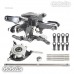 Tarot 450 4-Blades Quad Rotor Main Head Set With Swashplate for RC Helicopter Black TL45053