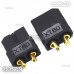2 Pairs XT60 Bullet Connectors Plugs Male & Female For RC LiPo Battery Black