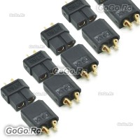 5 Pairs XT60 Bullet Connectors Plugs Male & Female For RC LiPo Battery Black