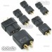 5 Pairs XT60 Bullet Connectors Plugs Male & Female For RC LiPo Battery Black