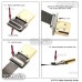 FPV Dual Down Angled 90 Degree HDMI Type A Male to Male HDTV FPC Flat Cable 20cm