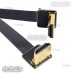 2x FPV Dual Down Angled 90 Degree HDMI Type A Male to Male HDTV Flat Cable 20cm