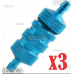 3 Pcs HSP 80118 Fuel Filter Nitro Spare Parts For 1/8 1:8 RC Car Model Blue