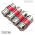 4x Elastic Coupling Universal Joint 4mm x 4mm Coupler for RC Boat MONO Yacht
